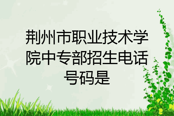 荆州市职业技术学院中专部招生电话号码是
