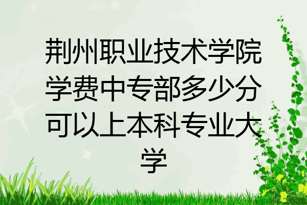 荆州职业技术学院学费中专部多少分可以上本科专业大学
