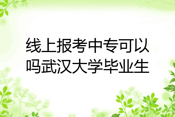 线上报考中专可以吗武汉大学毕业生
