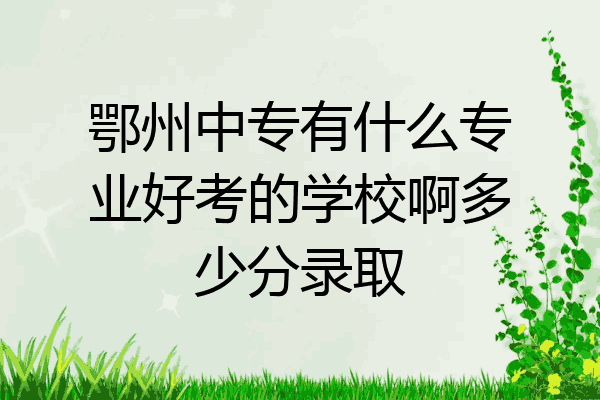 鄂州中专有什么专业好考的学校啊多少分录取