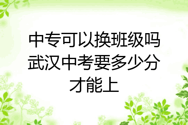 中专可以换班级吗武汉中考要多少分才能上