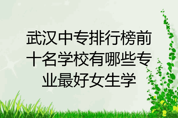 武汉中专排行榜前十名学校有哪些专业最好女生学