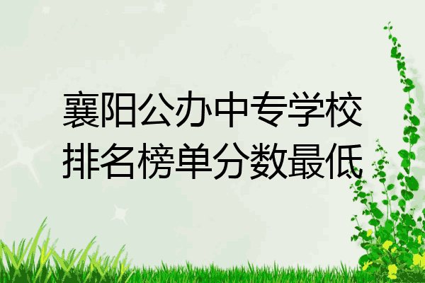 襄阳公办中专学校排名榜单分数最低