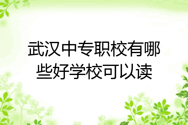武汉中专职校有哪些好学校可以读