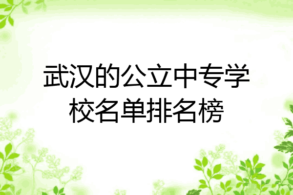 武汉的公立中专学校名单排名榜