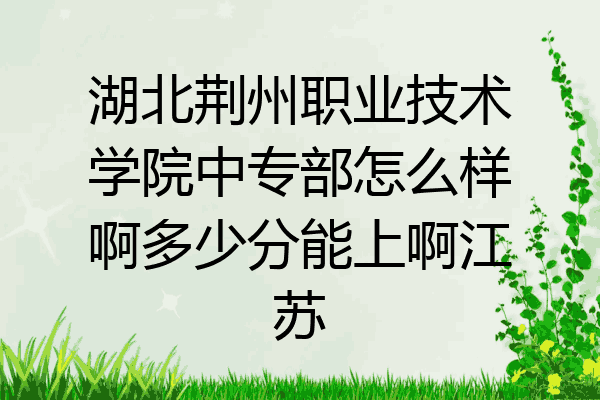 湖北荆州职业技术学院中专部怎么样啊多少分能上啊江苏
