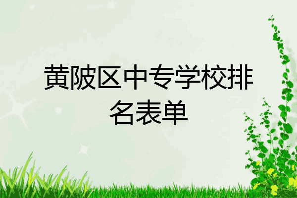 黄陂区中专学校排名表单