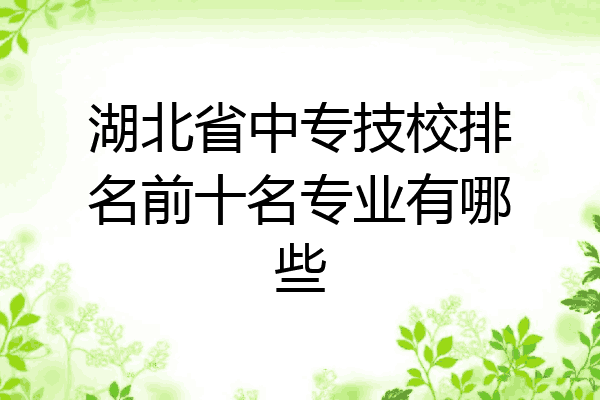 湖北省中专技校排名前十名专业有哪些