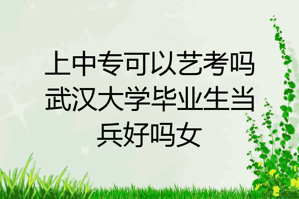 上中专可以艺考吗武汉大学毕业生当兵好吗女