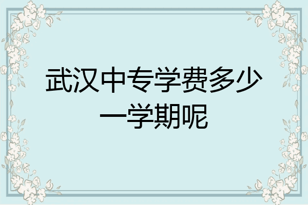 武汉中专学费多少一学期呢