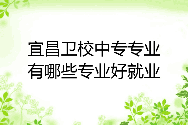 宜昌卫校中专专业有哪些专业好就业