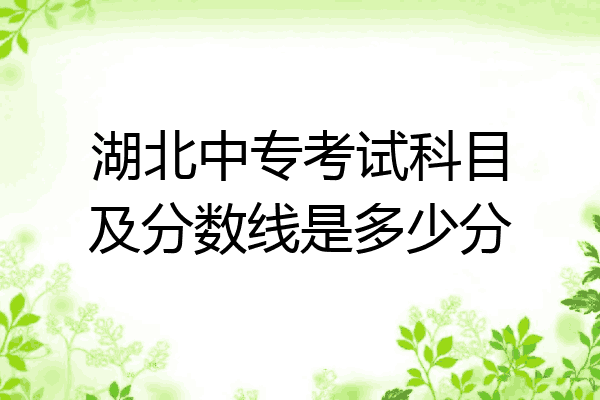 湖北中专考试科目及分数线是多少分