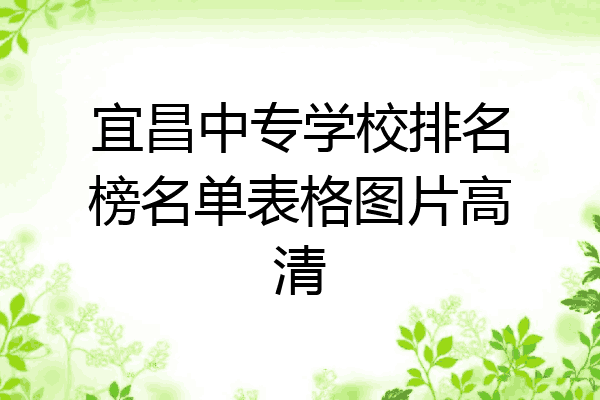 宜昌中专学校排名榜名单表格图片高清
