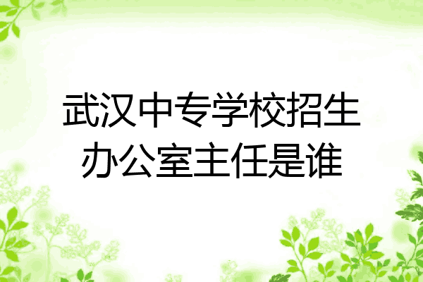 武汉中专学校招生办公室主任是谁