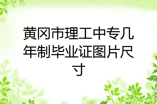 黄冈市理工中专几年制毕业证图片尺寸