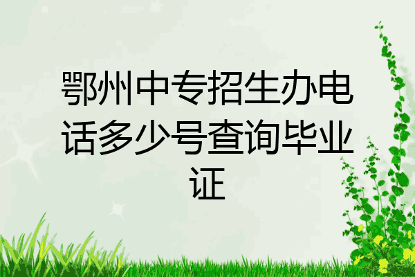 鄂州中专招生办电话多少号查询毕业证