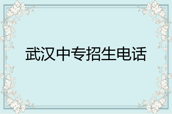 武汉中专招生电话