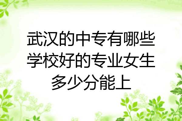 武汉的中专有哪些学校好的专业女生多少分能上