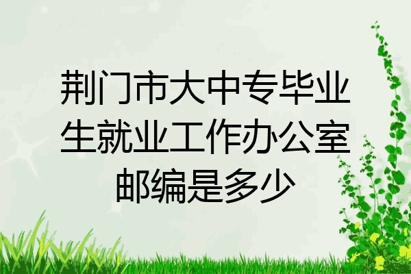 荆门市大中专毕业生就业工作办公室邮编是多少