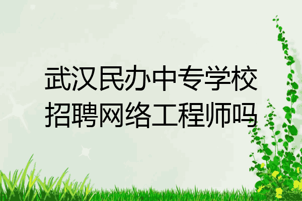 武汉民办中专学校招聘网络工程师吗