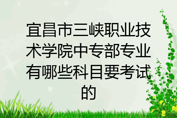 宜昌市三峡职业技术学院中专部专业有哪些科目要考试的