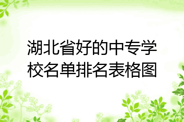 湖北省好的中专学校名单排名表格图