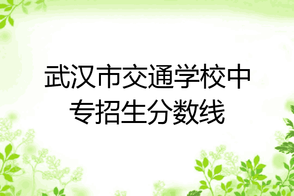 武汉市交通学校中专招生分数线