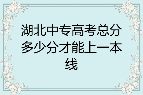 湖北中专高考总分多少分才能上一本线