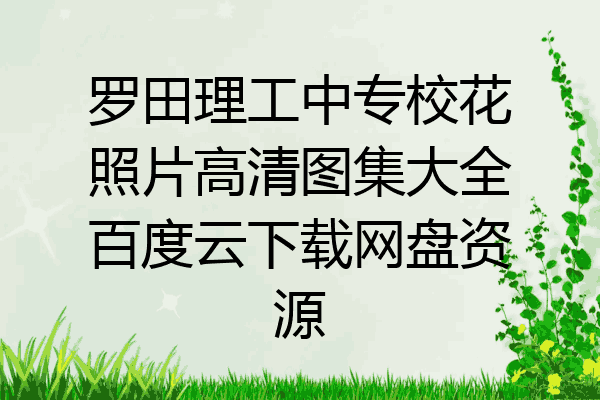 罗田理工中专校花照片高清图集大全百度云下载网盘资源