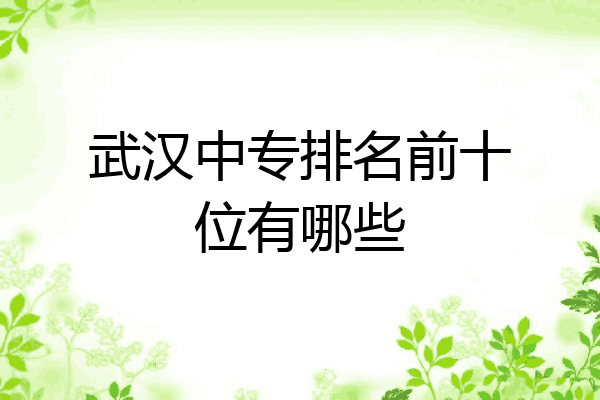 武汉中专排名前十位有哪些