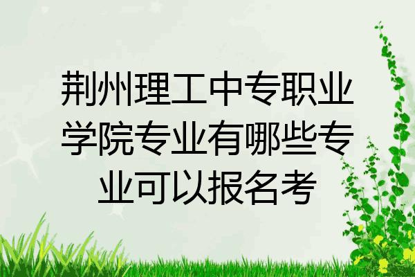 荆州理工中专职业学院专业有哪些专业可以报名考