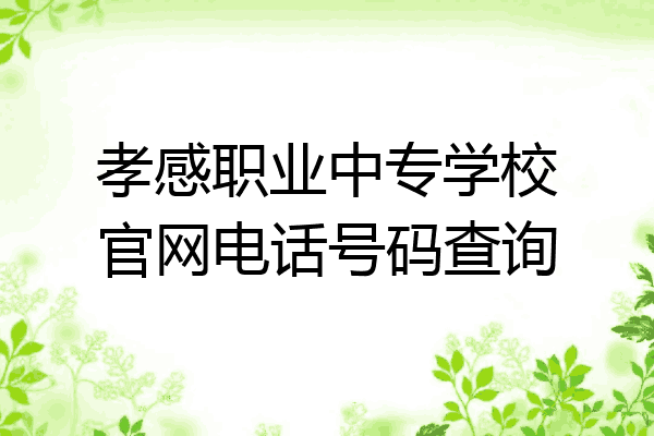 孝感职业中专学校官网电话号码查询