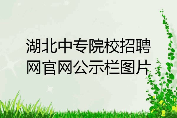 湖北中专院校招聘网官网公示栏图片