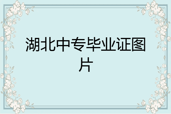 湖北中专毕业证图片