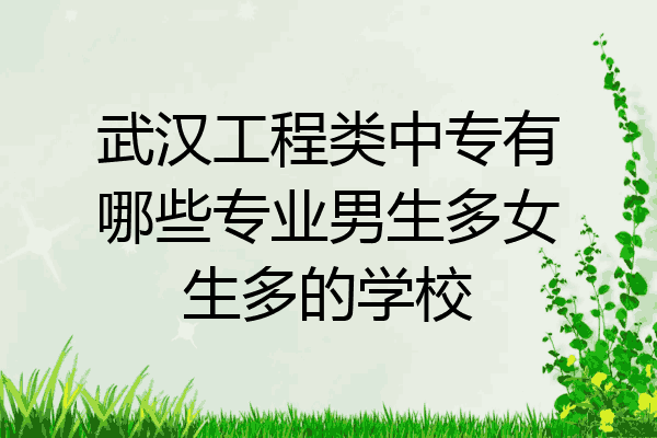 武汉工程类中专有哪些专业男生多女生多的学校