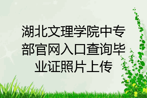湖北文理学院中专部官网入口查询毕业证照片上传