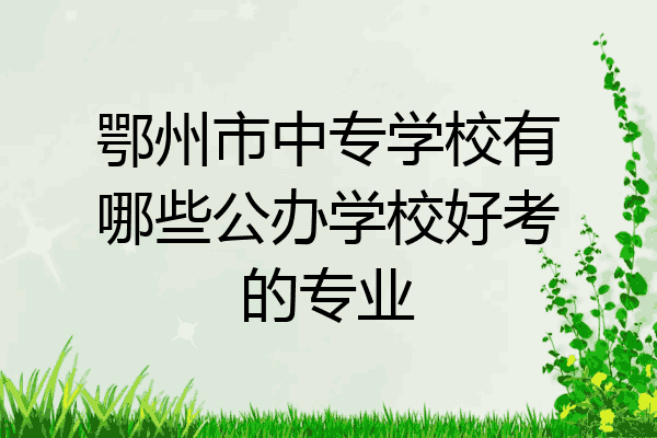 鄂州市中专学校有哪些公办学校好考的专业