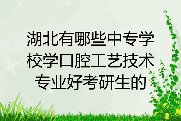 湖北有哪些中专学校学口腔工艺技术专业好考研生的