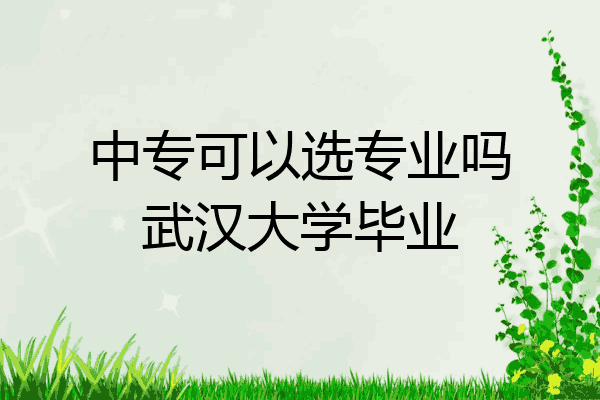 中专可以选专业吗武汉大学毕业