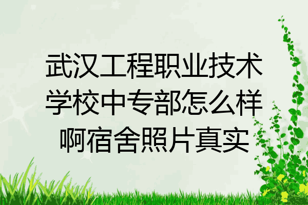 武汉工程职业技术学校中专部怎么样啊宿舍照片真实