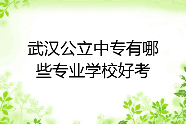 武汉公立中专有哪些专业学校好考