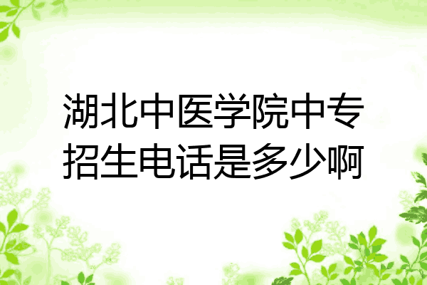 湖北中医学院中专招生电话是多少啊