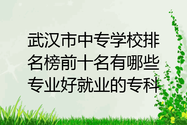 武汉市中专学校排名榜前十名有哪些专业好就业的专科