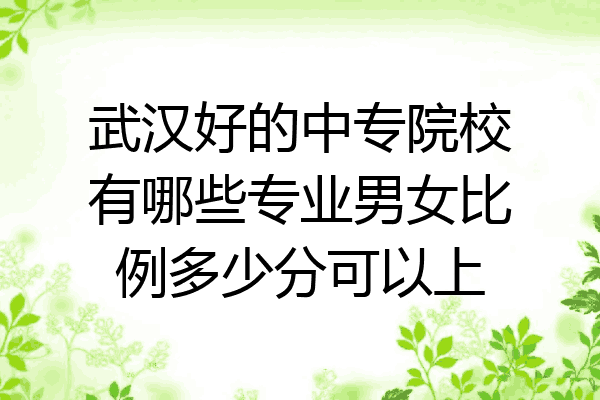 武汉好的中专院校有哪些专业男女比例多少分可以上