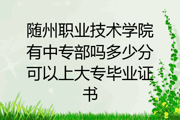 随州职业技术学院有中专部吗多少分可以上大专毕业证书