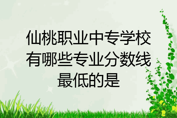 仙桃职业中专学校有哪些专业分数线最低的是