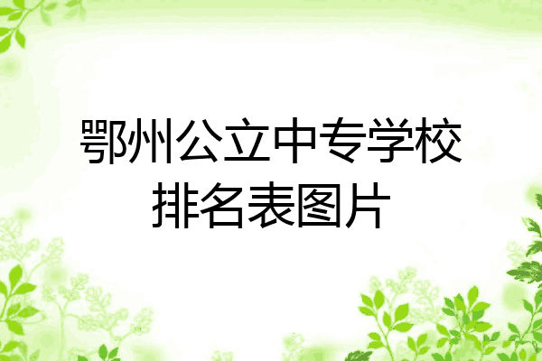鄂州公立中专学校排名表图片