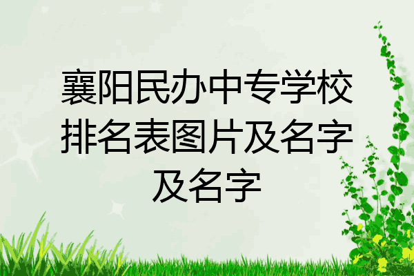 襄阳民办中专学校排名表图片及名字及名字