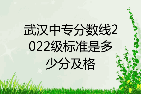 武汉中专分数线2022级标准是多少分及格