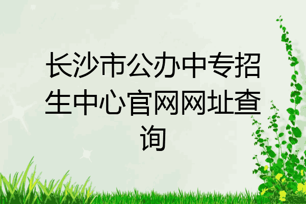 长沙市公办中专招生中心官网网址查询